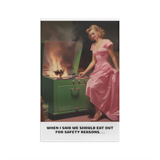 Stove On Fire Tea Towel